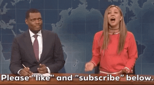 Heidi Gardner as Bailey Gismert says "Please 'like' and 'subscribe' below" on SNL